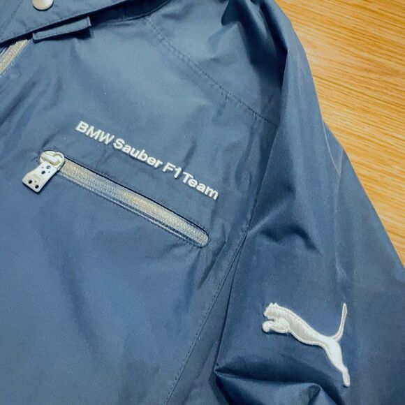 Vintage Rare PUMA × BMW Sauber F1 Team Navy Windbreaker Jacket - S - Picture 11 of 16